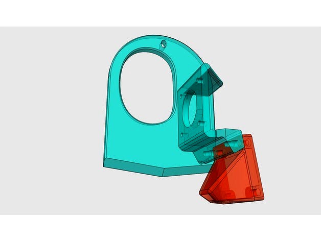 Titan extruder mount for lulzbot taz4 and taz5, one fan by Suntorn