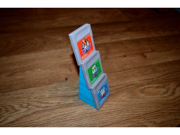 Gameboy Cartridge Display Holder - 3 Cartridges by ketchupmonki