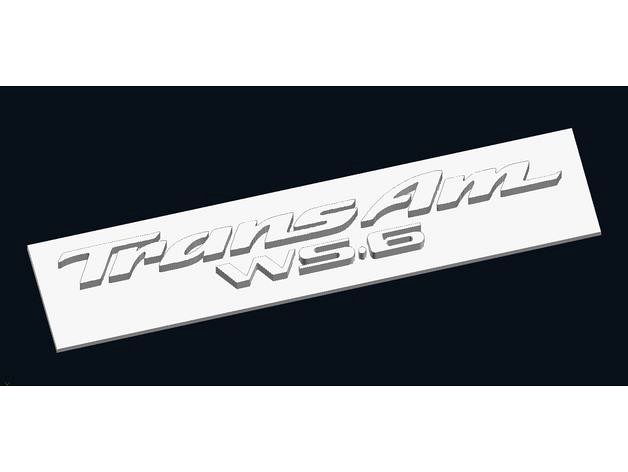 3D Trans Am WS6 Logo by InfiniteReality