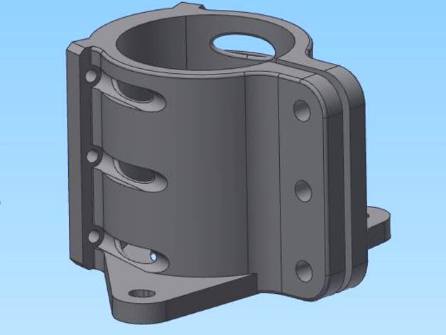 MPCNC 525 52mm Spindle mount for dust collection by PCFlyer
