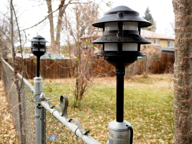 Foot/holder for garden lights - turn them into post lights! by EvaHakansson