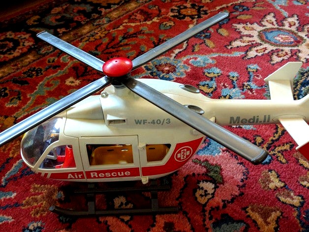 Playmobil Rescue Helicopter Tail Rotor by pefozzy