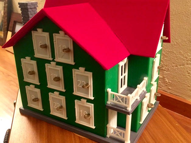Farmhouse Advent Calendar (with tabs and slots) by doctorjay