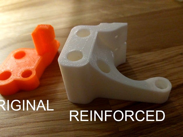 Reinforced Y Motor Mount (3 points and extended rod connection) for Prusa i3 MK2 by sipo75