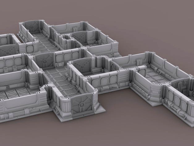Modular space scenery for wargames - Escenario espacial modular para wargames by u25