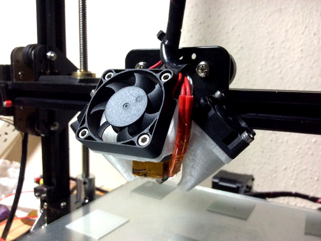 Tronxy X3 Supercooler - hot end fan shrouds by idig3d