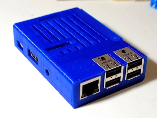 Full-Height Raspberry Pi Sleeve Case with CSI, DSI, & GPIO Holes by polysquare