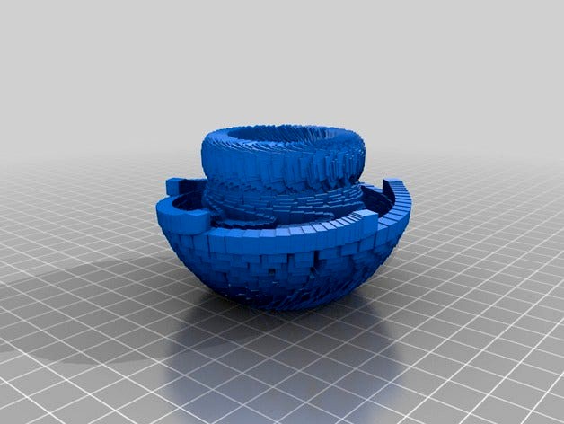 Bowl, Flower, maths shape, trial, openscad ??? by Brian_Norman