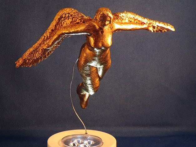 Christmas Flying Angel by Phill_Luland_3D_Printed_Art