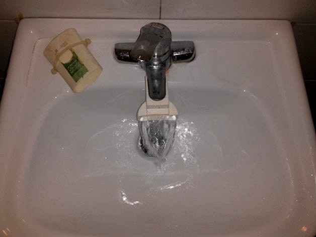 Press-Fit Bathroom Faucet or Spigot Extension by PrintOnAShoestring