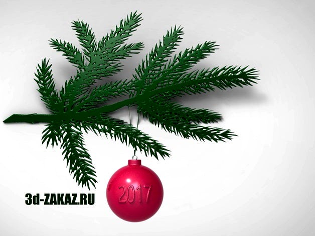 Branch of a Christmas tree. Remix by 3DDEDCLUB