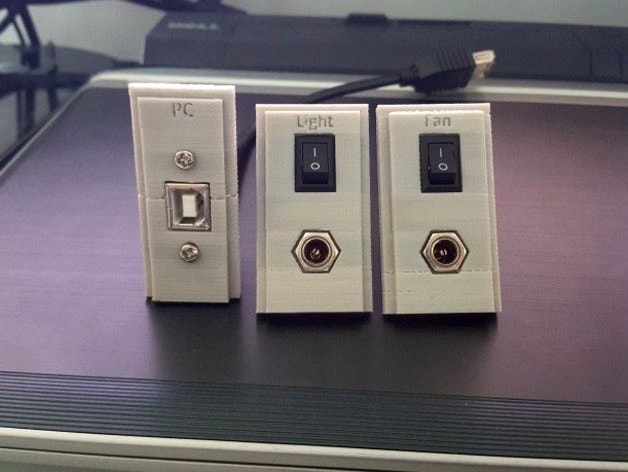 Power / usb / switch holders by manticus