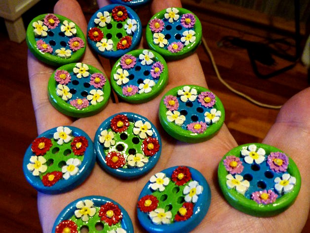 Flower button by sanctum78