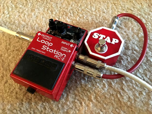 Boss RC-2 Loop Station "Stap" Box Enclosure (Stop / Tap Tempo) by bluebomber