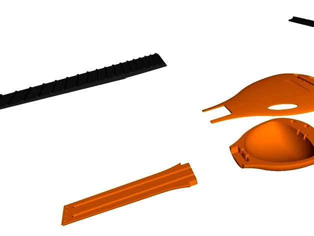 Headless Gourd Shaped Pocket Size Ukulele for 200mm Printers by Big1