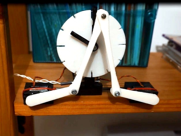 3D printed kinetic Servo clock by aeropic