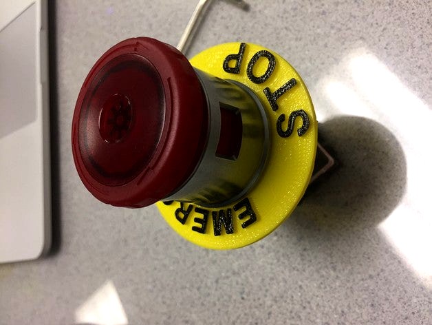 Backplate for a 30mm e-stop button by Johnliegl