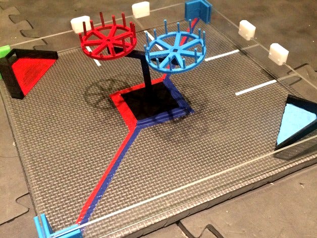 FTC 2016-2017 Velocity Vortex Mini Model(Updated-Printable beacons) by LectricLegends8417