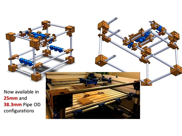XLNC 1 - Xtra Large CNC Machine - Mill/3DPrint/Laser etch w/Custom GUI - OBSOLETE - SEE REV 2 by crunchysann