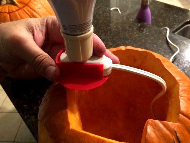 Pumpkin light bulb holder by 3E8