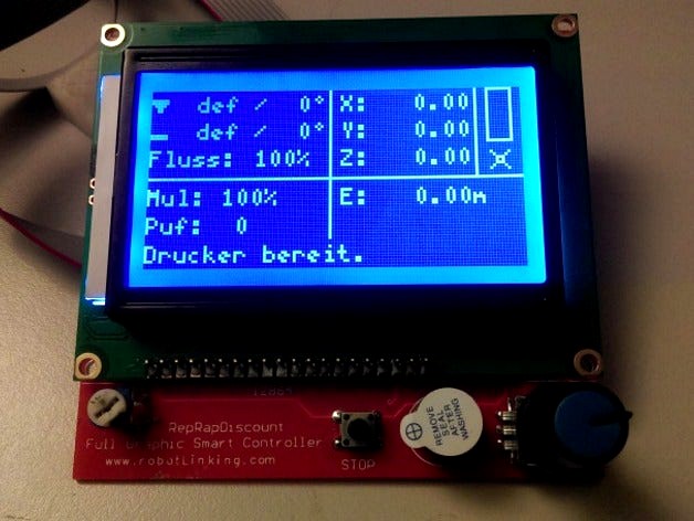 Prusa I3 Hephestos Repetier Firmware Bed and Full Grafic Controller by thomasdr