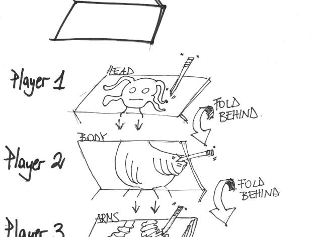 3D Exquisite Corpse Game from FoST event October 2016 by oyakosebay