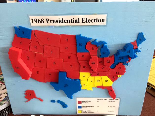 1968 Presidential Election Electoral College Results by dwpuller