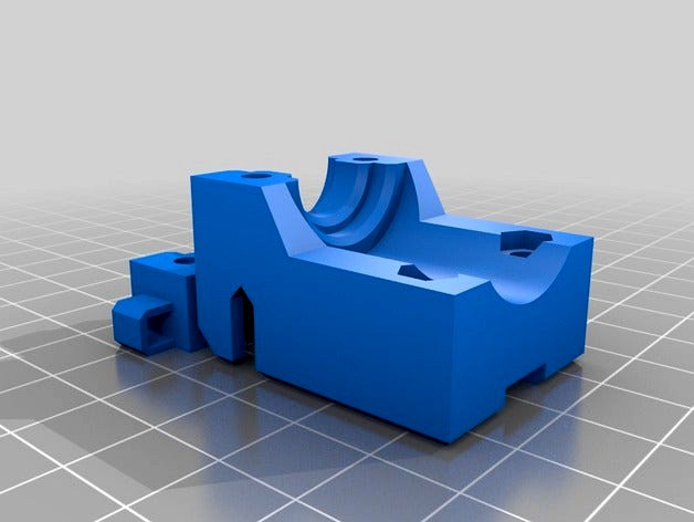 Zero Offset E3D holder for Maker Select Mini by 1bigpig