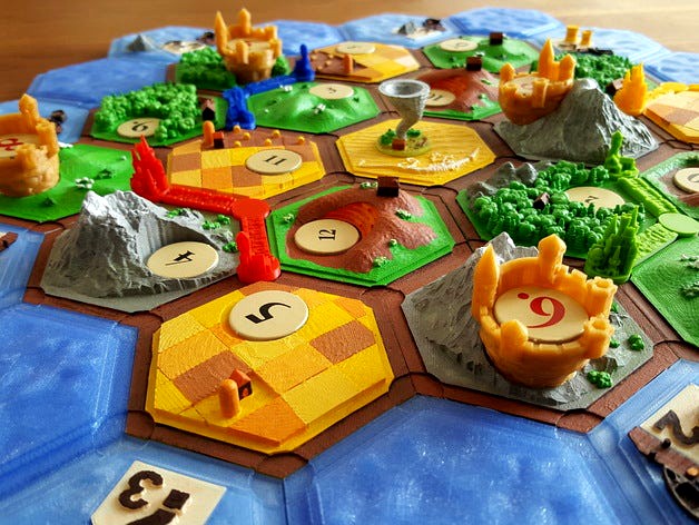 Castles on catan (variant: settler of catan) by Dakanzla