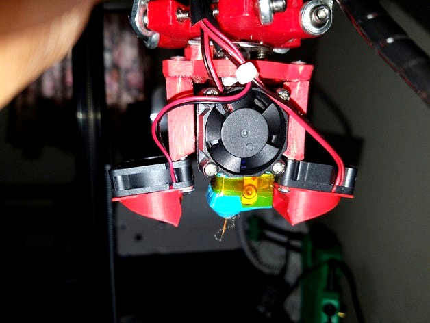 D810 Hotend Carriage Attachment for 2 Cooling Fans by SonnyDR