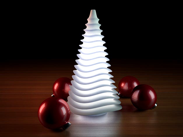 Generative design. Wave lamp for the holidays (HQ) version by Markellov