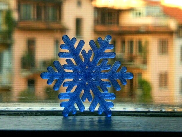 snowflake pendant - earring // fiocco di neve pendente - orecchino  by ilmiticoggg