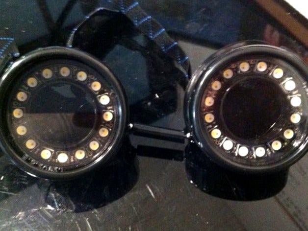 Neopixel 5050 Holder Insert for Goggles by 3DKate