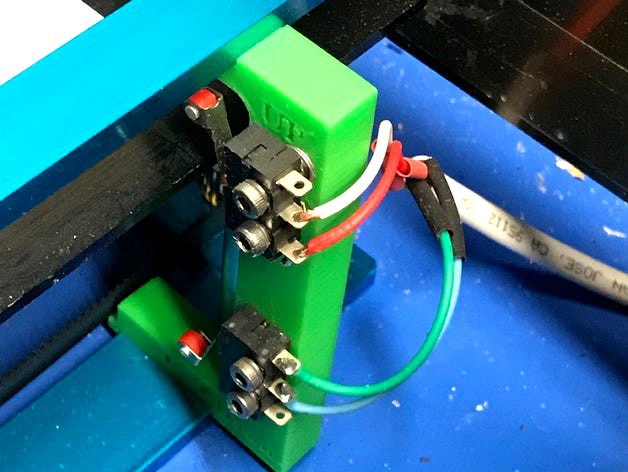 Lightobjects k40 power z table limit switch mount by pw98 3d model