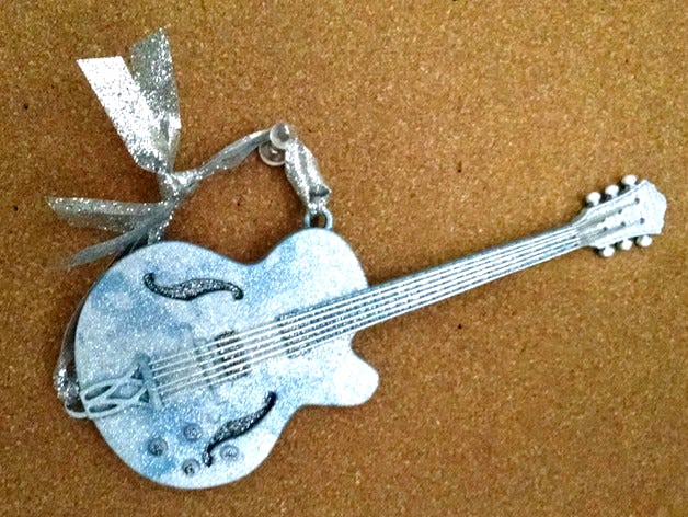 Semi hollow body guitar ornament by Gigi1970