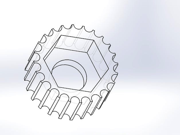 10MM THUMB NUT by print3dXYZ
