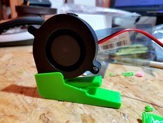 50mm radial cooling fan mount for Rostock Max v2 by didymus