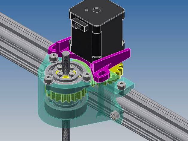 3Drag Central z-axis with trapezoidal leadscrew, (Velleman k8200) by fede27