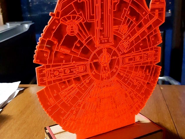 Star Wars Millenium Falcon and stand (remixed) by elequ