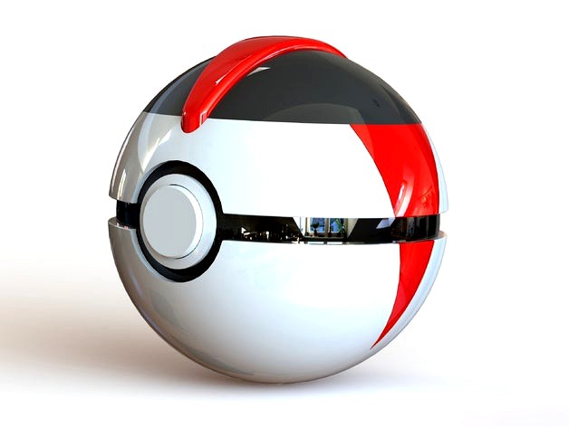Timer Ball - Fully Functional PokeBall with Button and Hinge by MrFozzie