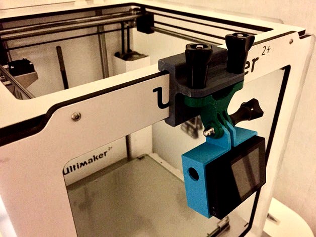 Ultimaker 2 & 2+ GoPro mount by Kart5a