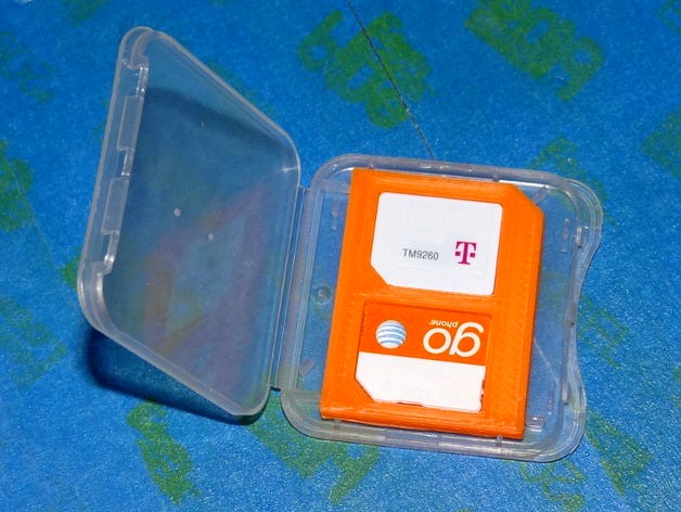 microSIM to SD card case adapter by nBurn