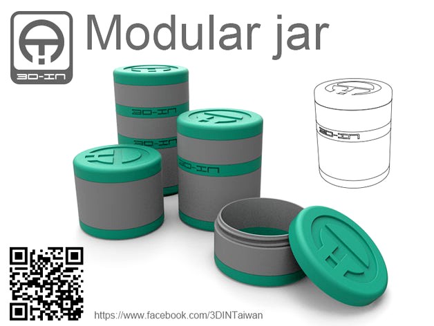 Modular jar by 3D-IN