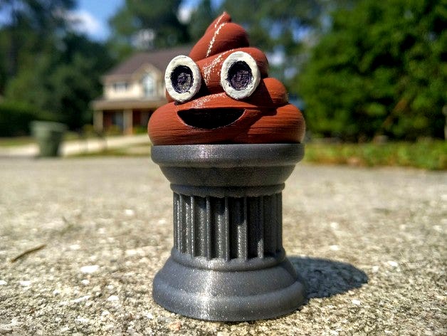 Poop Emoji Trophy by 2ROBOTGUY