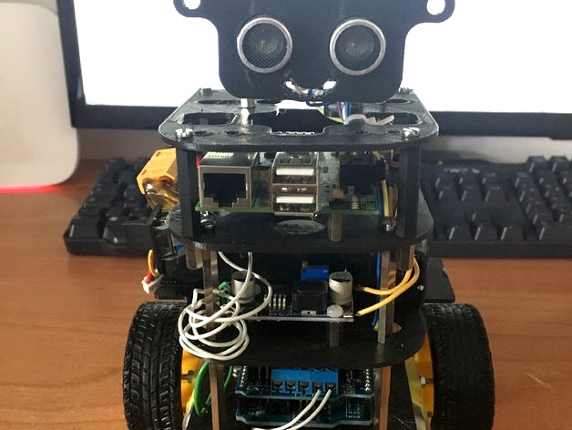 RobotPiv 1.0 Ultrasonic Obstacle Avoid by G_Bonatti