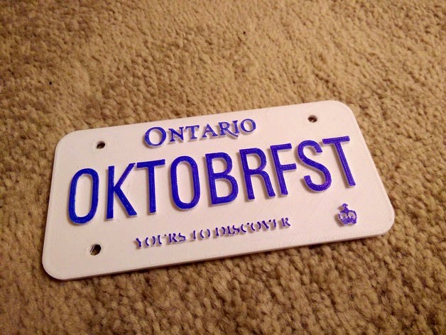 Customizable Ontario License Plate by MKotsamanes