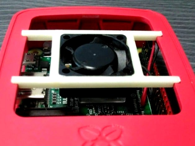 25mm angle fan holder for Raspberryp Pi 3 Case by toko0131