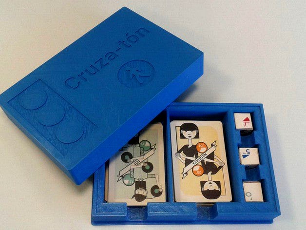 Card Board Game Box-Caja de juego Cruza-tón by jcarolinares