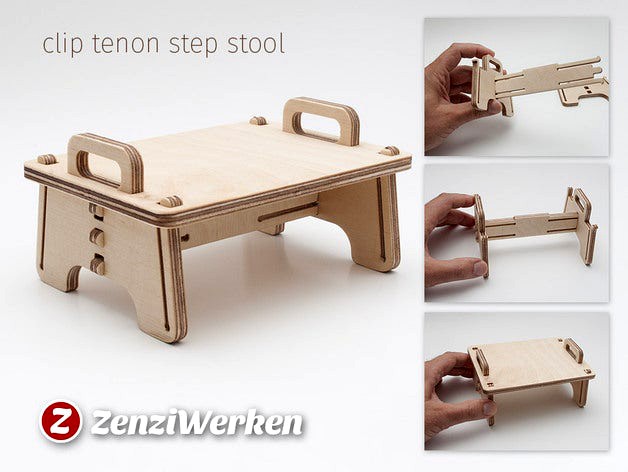 Clip Tenon Step Stool cnc by ZenziWerken
