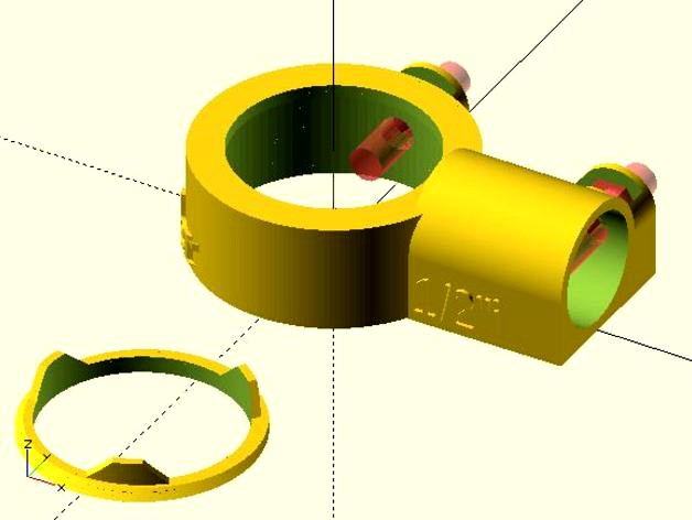 Combo 1" Lens Holder / Baffle by sheldonr